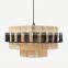 Vietnam Supplier Jute Lampshade Rustic 100% nature straw Pendant Light Decor Home Wholesale