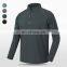 Wholesale Running Wear Sports T-shirt Quick Dry Half Zip High Neck Custom Logo Long Sleeve Workout Fitness Men Gym T Shirt