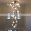 Modern large living dining room pendant light for home decor aluminium tree branch villa stair staircase chandelier