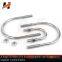 304 stainless steel u-bolt, manufacturer supply hot-dip galvanized u-shaped wire, square arc pipe clamp connecting pair