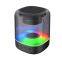 Transparent Blue Tooth Speaker Led Colorful Atmosphere Light Hifi Surround Sound Desktop Speakers With Mic