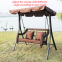 outdoor PE rattan hammock swing hanging chair with 2 seater with fabric cover