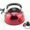 Stainless Steel outdoor Whitling Kettle Red Color 3L