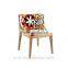 RCH-4205 American Style Floral Fabric Chair in Wooden Leg