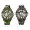 FT1189_GN Colorful Silicone Strap Japan quartz movt soldier Camouflage War style Watch