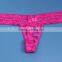 Comfortable Sexy Hot Sell Lace Pink Thongs Underwear Panty