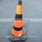 75cm Israel Standard Black Recycled Rubber Safety Cone Road Barrier
