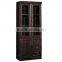 bookshelf 2 doors coffee color bookcase