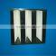 Large holding capacity PP media V bank hepa filters
