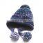 Wholesale custom pom pom knit crochet hat beanie hats