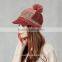 fashion high quality adults custom beret hat with top ball for sale