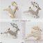 1x Hot Unisex Animal Christmas Popular Cute Gold Plated Deer Antlers Hijab Pin Brooches Styling B0031