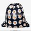 3d digital print mochila drawstring bag unisex backpacks aztec animal galaxy monkey dog hamster flower food