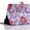 New flower grain wallet Leather Case with card holder for iPad