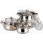 wholesale stainless steel home utensils of cookware with glass lids in china