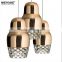 Golden Glass Pendant Lamp for Kitchen Suspension Light Fixture Decoration for Home MD83007