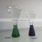 handmade green colour stem glass wine glass