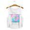 loose v-neck vest crop tank top