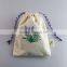 Hot sale natural cotton drawstring small bag