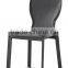 Z659 black pvc leather Series Dining Chair with Charcoal Iron Finish European Style