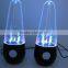 Top sale Dynamic led Light 2.0 bullet water dancing speaker , mini speaker for computer