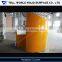 Beauty looks orange circle reception desk high gloss