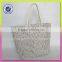 tote bags with paper straw shoulder bags pink color hot sale cotton handle