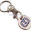 Round Shape Engraved keychain/carved soft enamel keyring/steel rustless keyring rustless for promotion