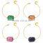 2016 Hot Selling Fashion Rough Natural Stone Bracelet Green Druzy Beads Bracelet