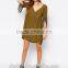 Dongguan wholesale Loos Swing ShapeTassel Sleeves Dress