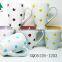 12oz ceramics white tea mugs and dots with bulk packing food safe