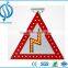 New design UV ink reinforce road solar powered triangle frame traffic sign with low price