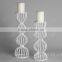 New design wholesale white metal candle holder aluminum candle holder