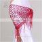 2014 Tassel Fringe Sequin Waist chain Sexy Belly Dance Hip Scarf