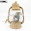 Christmas figurine polyresin giant snow globe with wooden base led light