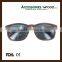 Hoting Selling Wooden Sunglasses with Wooden Layered Frame and Polarized Coating Lenses
