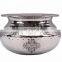 IndianArtVilla Stainless Steel Handmade Hammered Punjabi Handi 400 ML - Serving Dishes Indian Foods Home Hotel Restaurant Table