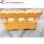 Three holes yellow access road security water barrier