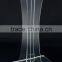 Acrylic Podiums for Floor, X-Shaped Post, Rubber Feet - Clear