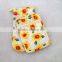 sunflower printed cotton linen 2 pcs kitchen set oven mitten and pot holder