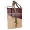 2016 Women's Leisure Linen and Crazy Horse Leather Crossbody Shoulder Bag