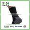 custom grey melange foot black cotton sports socks