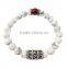 Urban Rock Stainles Steel Men Natural White Turquoise Stone Bracelet