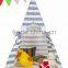 Kids Teepee Portable Play Tent Canvas Playhouse Striping
