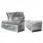Aluminum tool box half door with a shelf