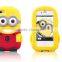 New arrive dispicable me PC/silicone case for iphone4S/5S cover