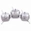 3 Pieces Stainless Steel Spice Jars Set With Rack
