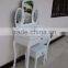 hot sale K/D dressing table with mirror and stool/dresser table with three mirros