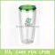 BPA Free promotional 20oz double wall plastic tumbler with straw can insert paper