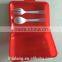Useful Plastic lunch box with spoon and fork set / plastic lunch box set